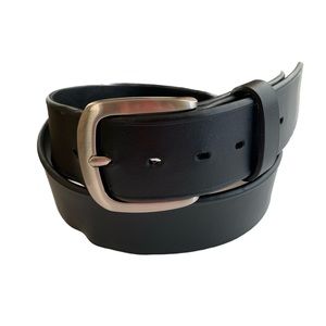 Ariat Geniune Leather Mens Black Belt sz 36 A10008867 Silver Buckle Dress